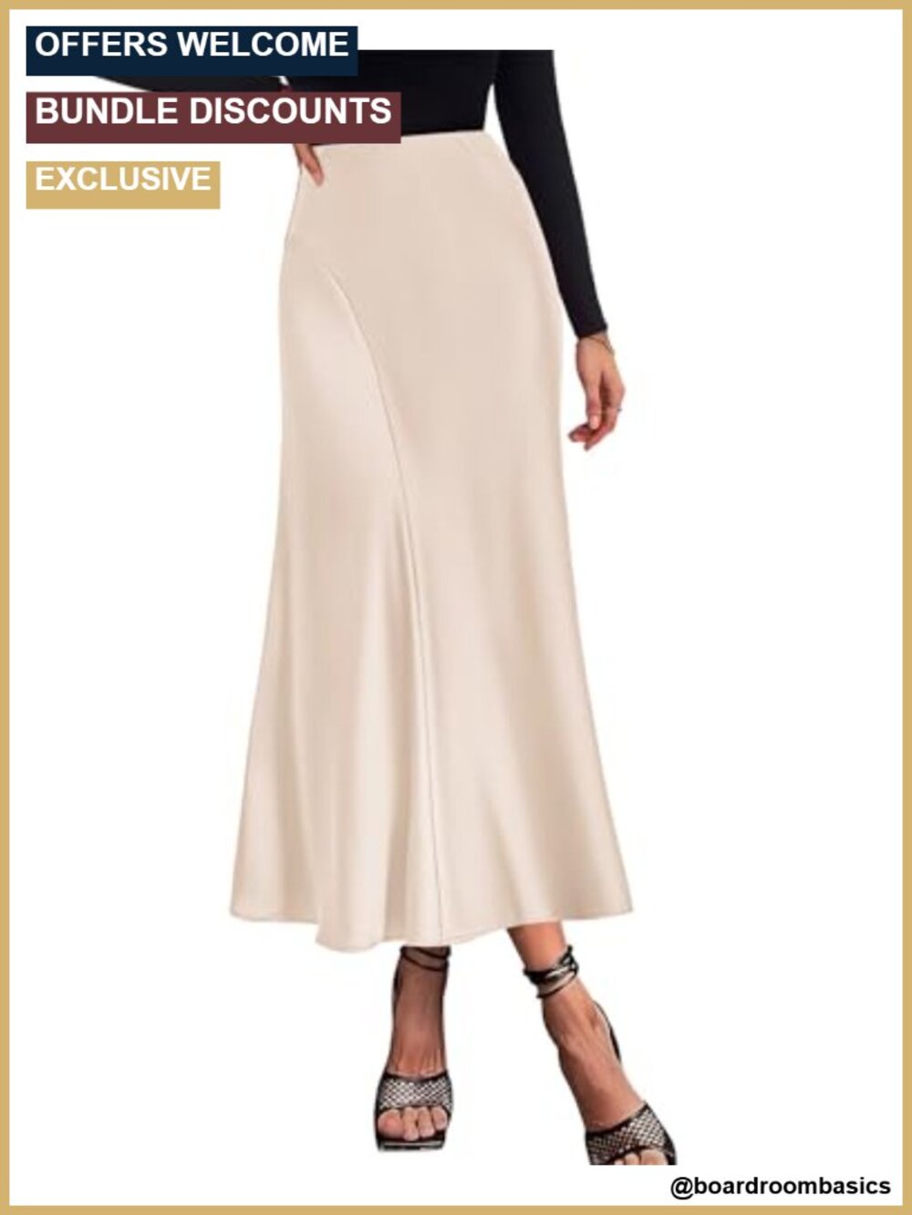 Satin Maxi Skirt High Waisted A-Line Flowy Formal Cocktail Party Long Skirt